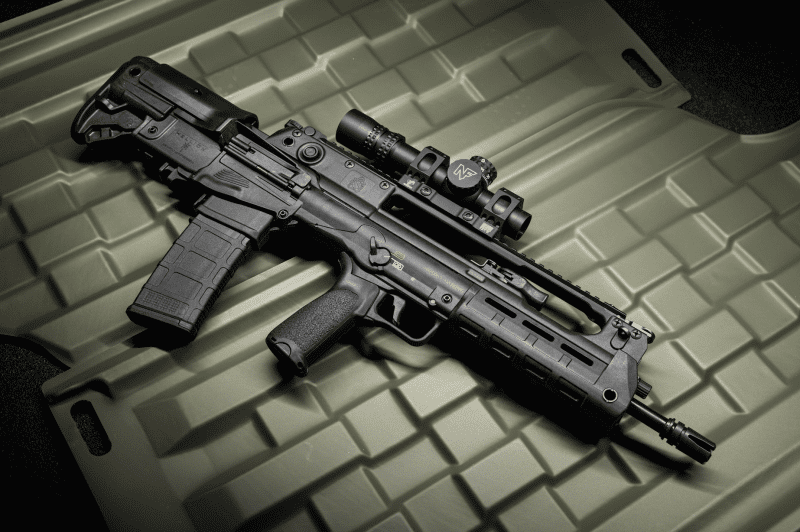 Springfield Armory Hellion Rifle on green plastic