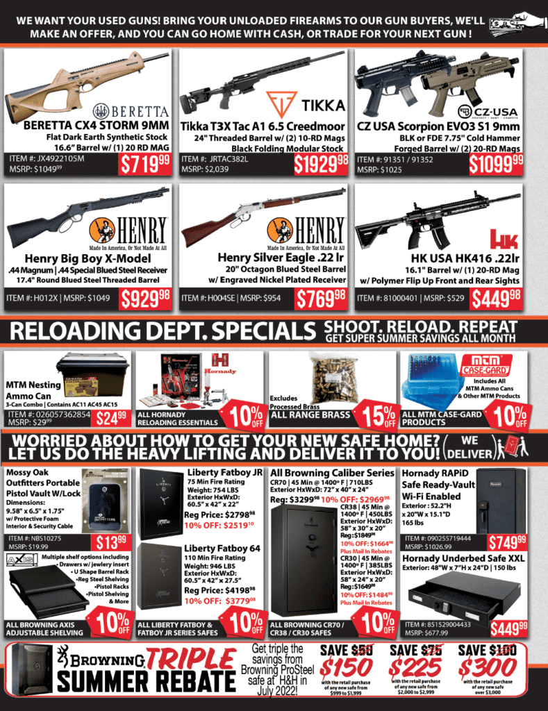 Unloaded firearm guns
