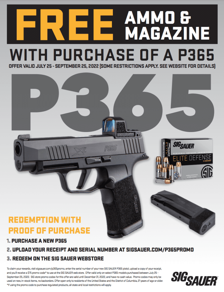 Sig Sauer P365 Promo