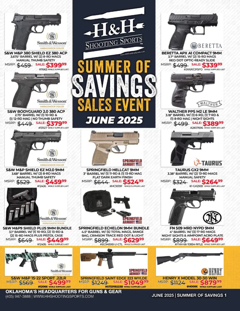 H&H Shooting Sports Summer of Savings Sales Event in June 2025
