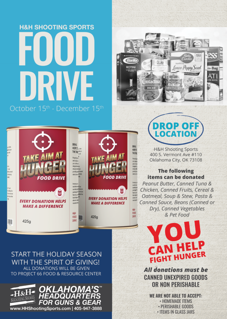 Take Aim At Hunger 2026 - Food Drive Flyer