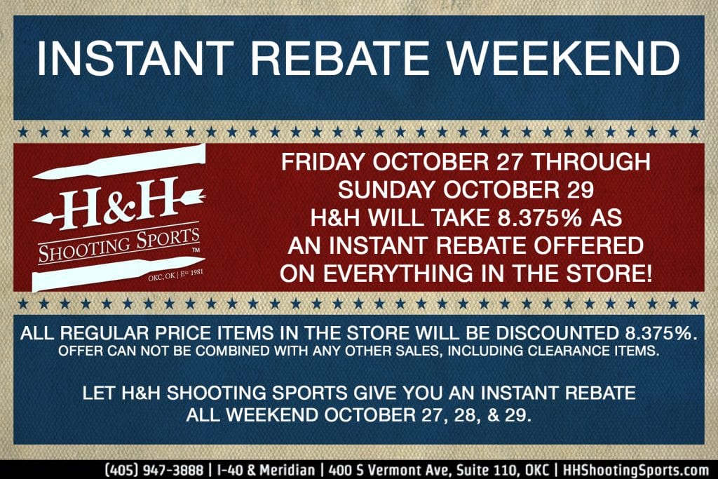 Instant Rebate Weekend at H&H Shooting Sports